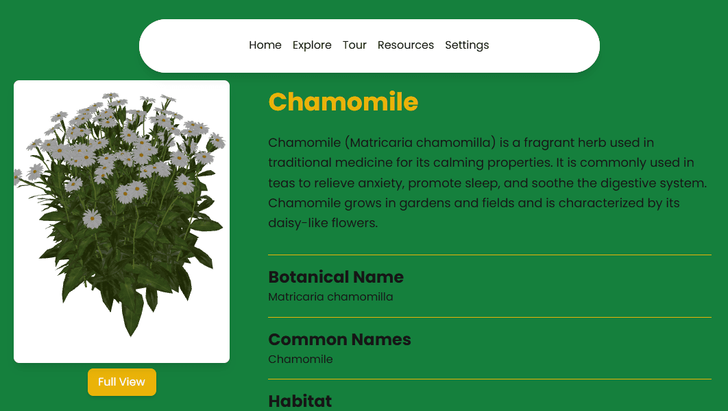 Virtual Herbal Garden